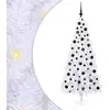 vidaXL Sapin de Noël artificiel blanc 180 cm PVC et acier