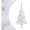 vidaXL Sapin de Noël artificiel blanc 120 cm PVC et acier