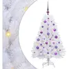 Sapin De Noël Artificiel À Branches Articulées Blanc 120 Cm Vidaxl