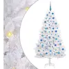 Sapin De Noël Artificiel À Branches Articulées Blanc 180 Cm Vidaxl