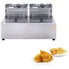 Friteuse Électrique - DUOKU - 24 L - 5000 W - Acier Inoxydable - Tempé...
