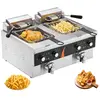 Friteuse Électrique - DUOKU - EF-6V-2 - Acier Inoxydable - Double Cuve...