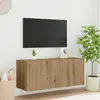 vidaXL Meuble TV mural Montage mural Chêne artisanal 100 x 35 x 41 cm