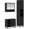 vidaXL vidaXL Ensemble de mobilier de salle de bain 3 pcs Chêne noir