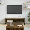 vidaXL Meuble TV Chêne Fumé 100 x 36,5 x 30,5 cm Bois d'ingénierie