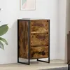 vidaXL vidaXL Buffet Chêne Fumé 42 x 36 x 75.5 cm Bois d'ingénierie