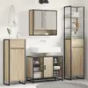 vidaXL Cabinet de salle de bain avec tiroir Sonoma 40 x 30 x 100 cm