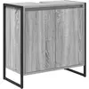 vidaXL Cabinet de salle de bain avec porte Gris Sonoma 60 x 30 x 60 cm