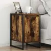 vidaXL vidaXL Table de chevet 2 pcs Chêne Fumé 39,5 x 30 x 50 cm