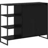 vidaXL Meuble d'appoint Chêne noir 96,5 x 30 x 75 cm Bois d'ingénierie
