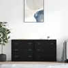 vidaXL Sideboards 2 pcs noir imitation chêne 70 x 35,5 x 67,5 cm