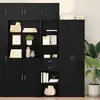 Haut Armoire Chêne Noir 50 X 42,5 X 185 Cm Bois D'Ingénierie Vidaxl