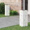 vidaXL Lumière solaire de chemin LED 2 pcs Blanc Acier laminé à froid