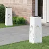 vidaXL Lumière de chemin LED solaire 2 pcs Blanc Acier laminé à froid