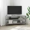 vidaXL MeubleTVd'Angle Gris béton 102x40,5x45cm Bois d'ingénierie