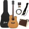 Fazley Delora CE pack débutant guitare électro-acoustique folk avec am...