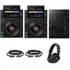 AlphaTheta CDJ-3000X pack débutant lecteurs multimédia DJ avec table d...