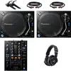 Pioneer DJ PLX-1000 Pack débutant platine vinyle DJ avec table de mixa...