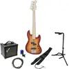 Sire Marcus Miller U5 Alder Flamed Maple Tobacco Sunburst Pack Débutan...