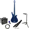 Dimavery SB-321 Blue kit de démarrage pour guitare basse électrique