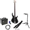 Cort Action PJ Bass Open Pore Black kit de démarrage pour guitare bass...