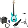 Sterling by Music Man Intro Series StingRay Ray2 Electric Blue pack dé...