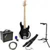 Sterling by Music Man StingRay Ray4 Black pack débutant basse électriq...