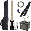 Traveler Guitar Ultra Light Bass Gloss Black kit de démarrage pour gui...