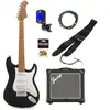 Fazley Sunset Series Dawn HSS 3/4 Black kit de démarrage pour guitare ...