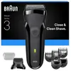 Rasoir électrique BRAUN Series 3 - Noir - Autonomie 30 minutes - Charg...