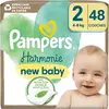 Pampers Couches Harmonie T2 (4-8 Kg) Avec Emballage Papier Recyclable