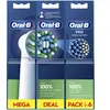 Oral-B Braun Pack de remplacement de tête à action croisée Oral-B 6 unités
