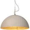 IN-ES.ARTDESIGN lampe à suspension MEZZA LUNA 1 (Blanc / Or - Laprene, acier et Nebulite)