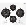 Table verre gaz 60cm 4 foyers - AV685HWH - Noir - AIRLUX
