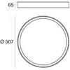 Linea Light Plafonnier LED Tara R, Ø 50,7 cm, noir, aluminium, 3.000 K