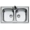 FOSTER évier S1000 86.2V.3,5".STD 2 bacs (brossé - Acier Inox)