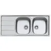 FOSTER évier S1000 116.2V.3,5".STD 2 bacs + égouttoir (Brossé - égoutt...