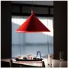 MARTINELLI LUCE lampe à suspension CONO (Rouge Pourpre - Aluminium verni)