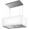 AIRONE hotte à îlot TURANDOT (60 cm - verre blanc)