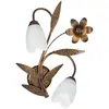 Onli Sonia Applique Murale Design Fleur, Abat-Jour En Verre, 2x E14