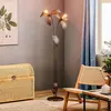 ONLI Lampadaire Dubaï aspect feuilles, 2 lampes, bronze