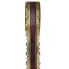 Ruban Charlotte  mm dentelle, chocolat