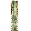 Ruban Charlotte 40 mm dentelle, vert