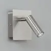 Applique murale en métal avec spot led orientable dickens - silver