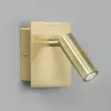 Applique murale en métal avec spot led orientable dickens - or