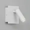Applique murale en métal avec spot led orientable dickens - blanc