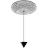 KARMAN lampe à suspension MOONBLOOM rosace de 40 cm (LED 3000K - Aluminium et craie)