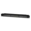 Wp Rack PW WP WPC-PAN-6F-24 1U Panneau de stationnement FTP, RJ-45, Cat6, Noir, 1U