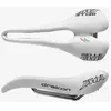 Selle Drakon Blanche 2018 en Microfibre et Acier Inox - Idéale pour Route et Offroad, 315g