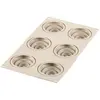 Moule 6 tartelettes twist - Silikomart - Beige - Silicone